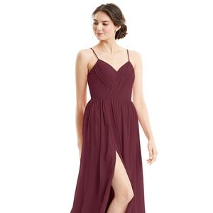 Azazie "Cora" Dress in Cabernet